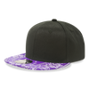 Decky 1093 Bandanna Bill Snapback Hat, 6 Panel Paisley Flat Bill Cap