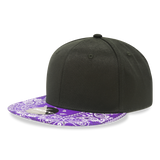 Decky 1093 - Bandanna Bill Snapback Hat, 6 Panel Paisley Flat Bill Cap - CASE Pricing