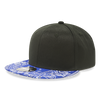 Decky 1093 Bandanna Bill Snapback Hat, 6 Panel Paisley Flat Bill Cap