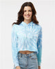 Colortone 8333 Women's Tie-Dyed Crop Hooded Sweatshirt
