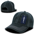Decky 111 - 6 Panel Low Profile Relaxed Contra-Stitch Dad Hat, Contrast Stitch Cap - CASE Pricing - Picture 4 of 13