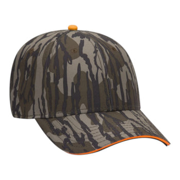 OTTO 171-1294 Mossy Oak Camouflage Sandwich Visor 6 Panel Low Profile Baseball Cap