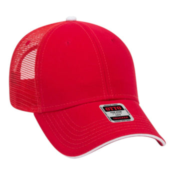 OTTO 84-482 OTTO CAP 6 Panel Low Profile Mesh Back Trucker Hat