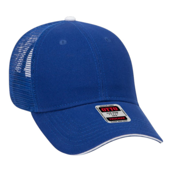OTTO 84-482 OTTO CAP 6 Panel Low Profile Mesh Back Trucker Hat