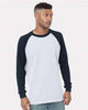 Bayside 8211 Men's USA-Made Heavyweight Waffle Knit Thermal Raglan T-Shirt