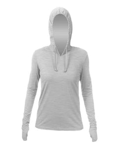 ANETIK WSBRZH0 Women's Breeze Tech Hooded Long Sleeve T-Shirt - 