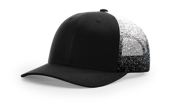 Richardson 112PM Printed Mesh Back Trucker Cap, Snapback Hat