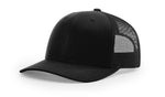 Richardson 112 Trucker Cap - Black Color