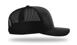 Richardson 112 Trucker Cap - Black Color