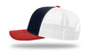 Richardson 112 Trucker Cap Tri Color Hats Three Colors