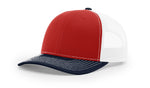Richardson 112 Trucker Cap Tri Color Hats Three Colors