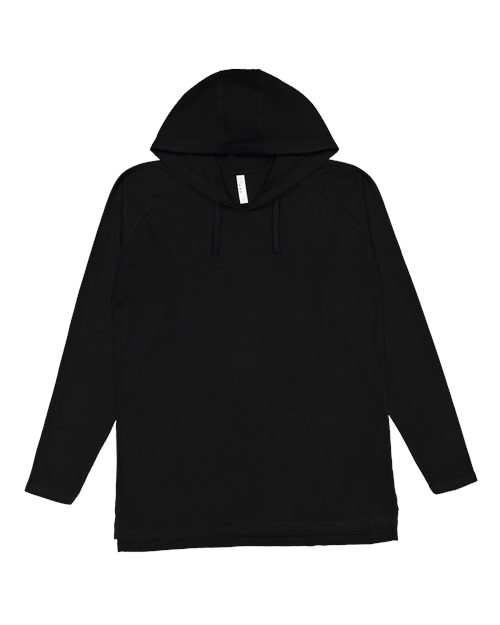 LAT 6917 Men's Fine Jersey Hooded Long Sleeve Raglan T-Shirt