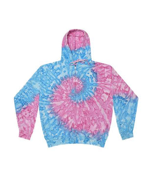 Colortone 8888 Unisex Tie-Dyed Full-Zip Hooded Sweatshirt - 