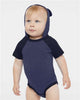Rabbit Skins 4417 Infant Fine Jersey Raglan Bodysuit with Hood & Ears