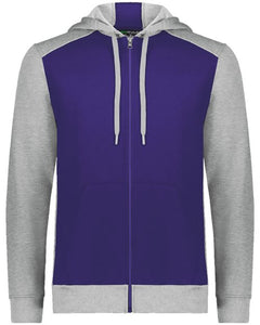 Augusta Sportswear 6899 Unisex Eco Revive™ Three-Season Triblend Fleece Full-Zip Hooded Sweatshirt - 