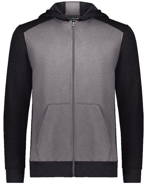 Augusta Sportswear 6900 Youth Eco Revive™ Three-Season Triblend Fleece Full-Zip Hooded Sweatshirt
