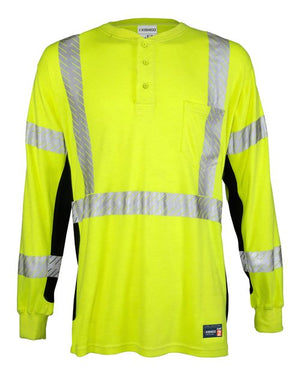 Kishigo F694T Unisex Tall FR Long Sleeve Henley T-Shirt - 