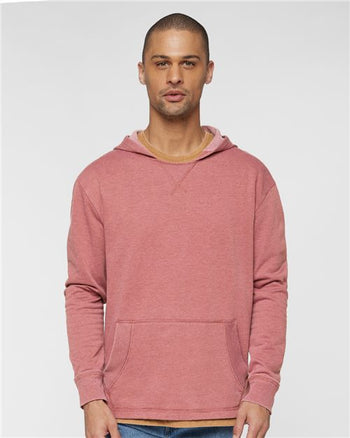 LAT 6936 Unisex Vintage Wash Fleece Hoodie Sweatshirt