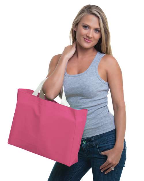 Bayside BA750 USA-Made Canvas Medium Gusset Tote Bag