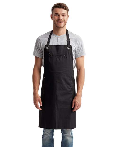 Artisan Collection by Reprime RP121 Barley Contrast Stitch Recycled Bib Apron