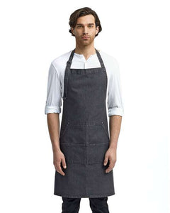 Artisan Collection by Reprime RP126 Jeans Stitch Denim Bib Apron - 