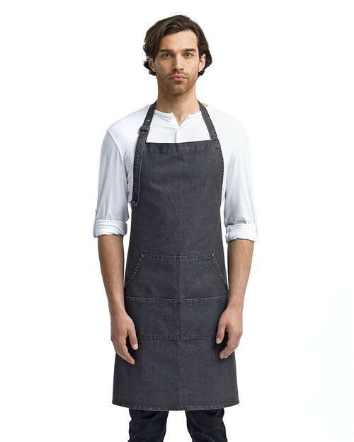 Artisan Collection by Reprime RP126 Jeans Stitch Denim Bib Apron