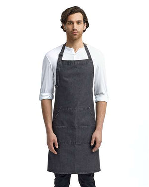 Artisan Collection by Reprime RP126 Jeans Stitch Denim Bib Apron - 