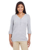 Devon & Jones DP186W Women's Perfect Fit™ Y-Placket Convertible Sleeve Knit Top