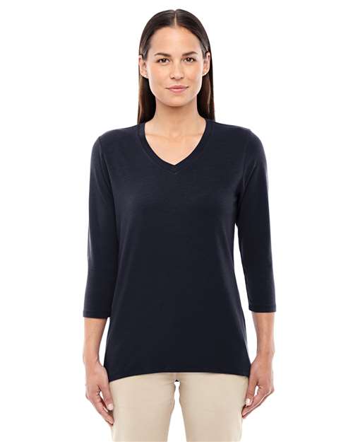 Devon & Jones DP184W Women's Perfect Fit™ Bracelet-Length V-Neck Top