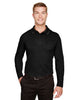 Devon & Jones DG20L Men's CrownLux Performance® Plaited Long Sleeve Polo