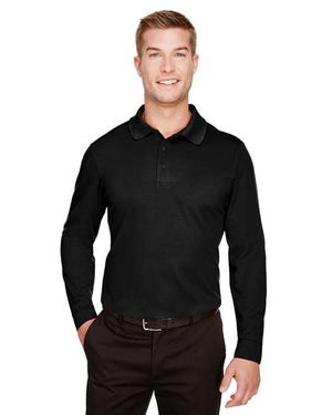 Devon & Jones DG20L Men's CrownLux Performance® Plaited Long Sleeve Polo - 