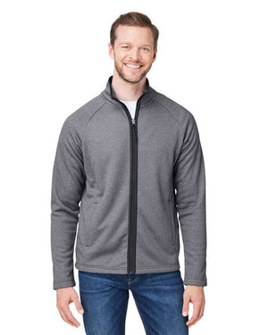 CORE365 CE72 Men's Venture Heathered Stripe Full-Zip Jacket - 