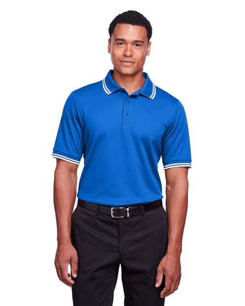 Devon & Jones DG20C Men's CrownLux Performance® Plaited Tipped Polo