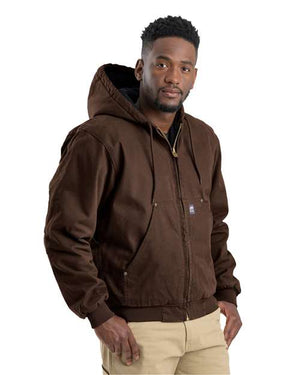 Berne Apparel HJ375 Men's Heartland Washed Cotton Duck Hooded Jacket - 