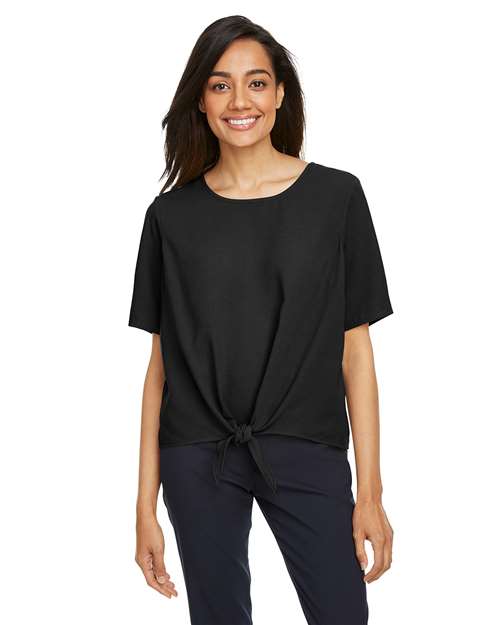 Devon & Jones DP617W Women's Perfect Fit™ Tie Front Blouse