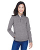 Devon & Jones DG798W Women's Newbury Mélange Fleece Quarter-Zip Pullover