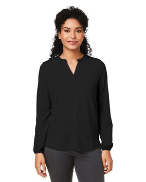Devon & Jones DP122W Women's Raleigh Half-Placket Knit Top - 