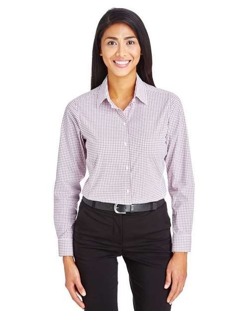 Devon & Jones DG540W Women's CrownLux Performance® Micro Windowpane Woven Dress Shirt
