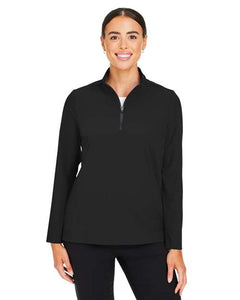 Devon & Jones DG410W Women's CrownLux Performance® Windsor Welded Quarter-Zip Pullover - 