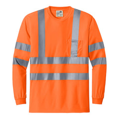 CornerStone ANSI 107 Class 3 Long Sleeve Snag-Resistant Reflective T-Shirt CS409 - 