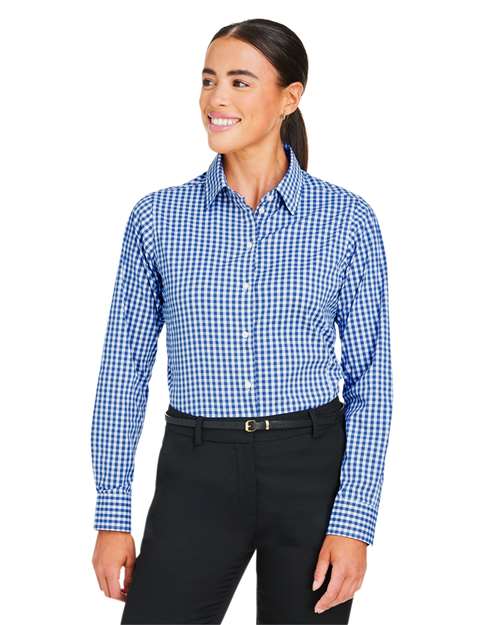 Devon & Jones DG536W Women's CrownLux Performance® Gingham Dress Shirt