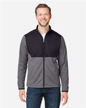 CORE365 CE74 Men's Venture Heathered Stripe Hybrid Jacket - 