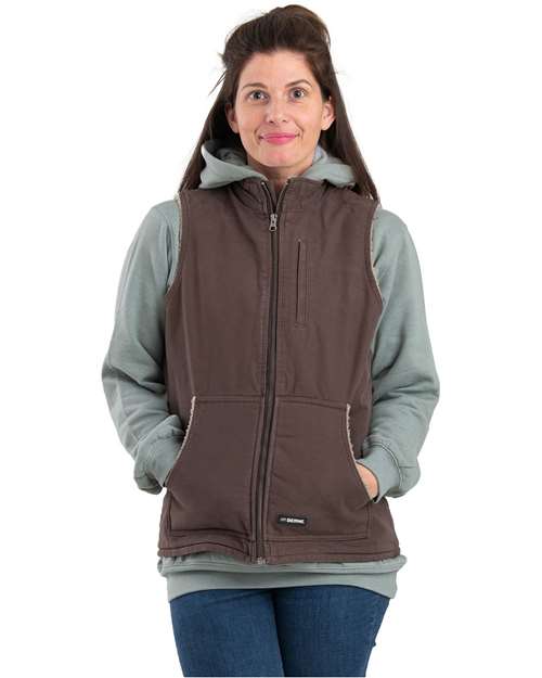 Berne Apparel WV15 Women's Sherpa-Lined Softstone Duck Vest