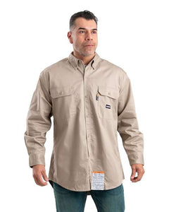 Berne Apparel FRSH10T Men's Tall Flame-Resistant Button Down Work Shirt - 