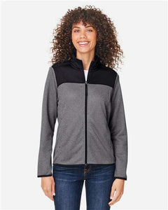 CORE365 CE74W Women's Venture Heathered Stripe Hybrid Jacket - 
