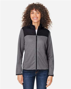 CORE365 CE74W Women's Venture Heathered Stripe Hybrid Jacket - 