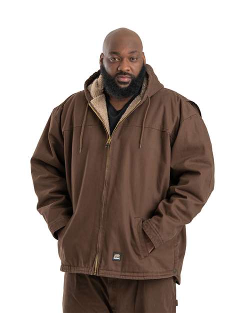 Berne Apparel HJ626 Men's Heartland Washed Duck Hooded Work Coat