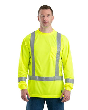 Berne Apparel HVK013 Men's Hi-Vis Class 3 Performance Pocket T-Shirt - 