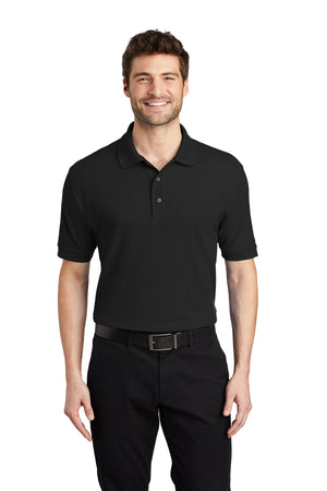 Port Authority K500 Silk Touch Polo - Black - 