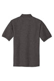 Port Authority K500 Silk Touch Polo - Charcoal Heather Grey